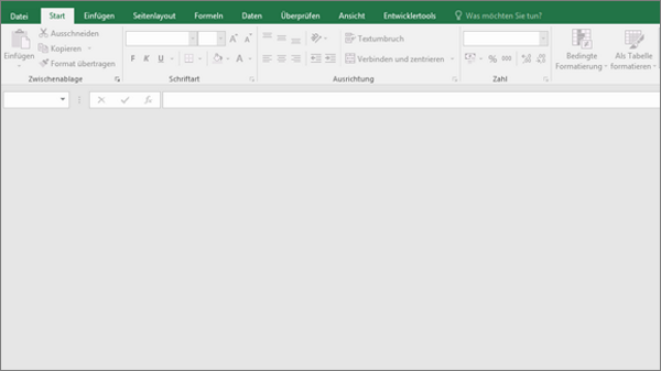 Excel wird mit einem leeren Bildschirm geöffnet