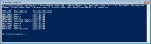 Mehr über den Artikel erfahren Mit Powershell: Hotfix auslesen