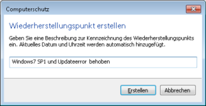 Mehr über den Artikel erfahren Windows 7 Wiederherstellungspunkt erstellen