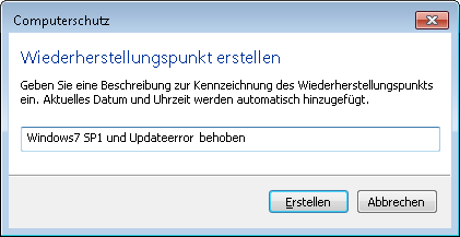 Mehr über den Artikel erfahren Windows 7 Wiederherstellungspunkt erstellen